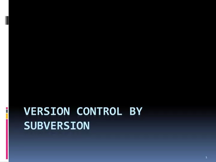 version control by subversion