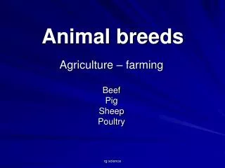 Animal breeds