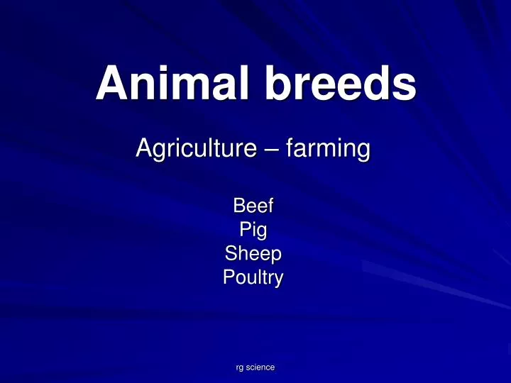 animal breeds