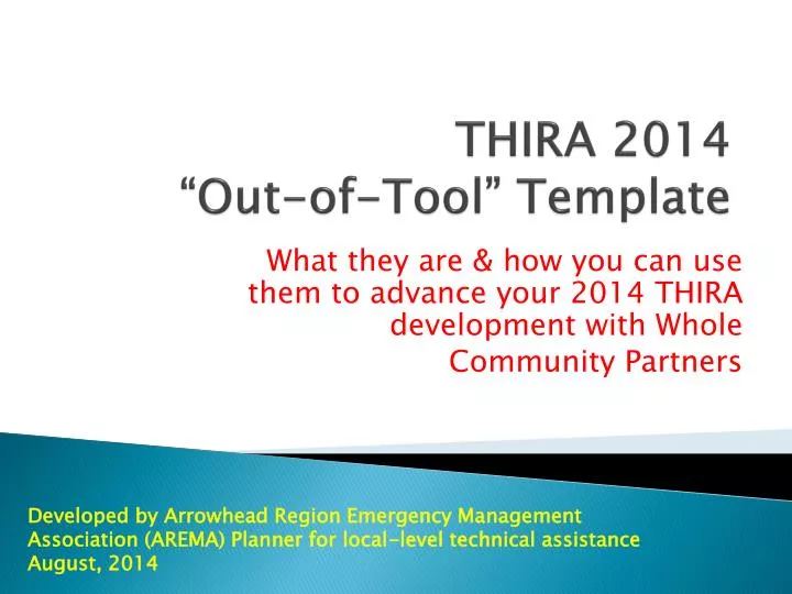thira 2014 out of tool template