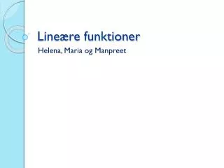 line re funktioner