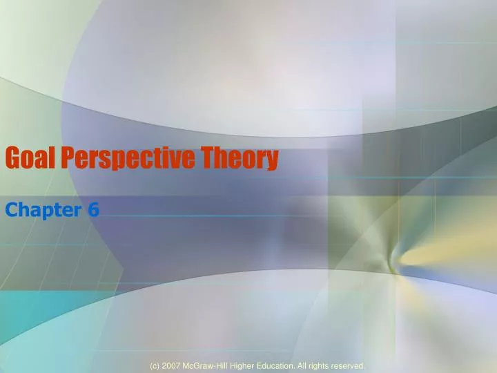goal perspective theory
