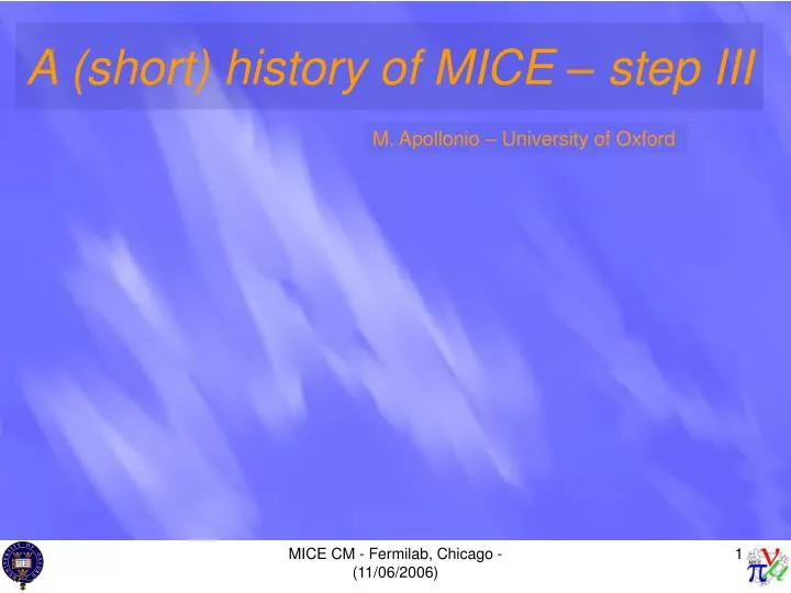 a short history of mice step iii