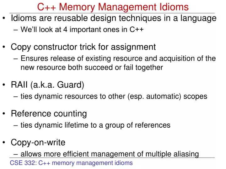 c memory management idioms
