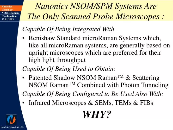 nanonics nsom spm systems are the only scanned probe microscopes