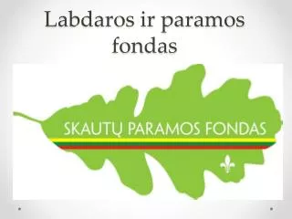 labdaros ir paramos fondas