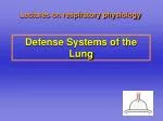 Defense Systems of the Lung