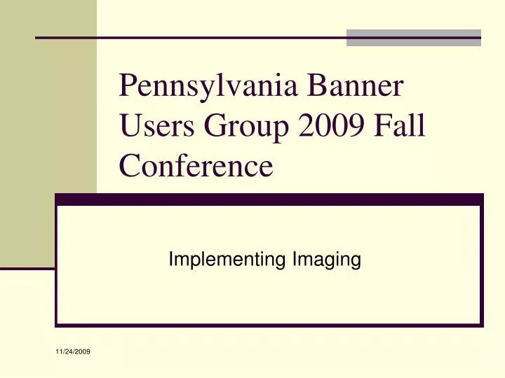 pennsylvania banner users group 2009 fall conference