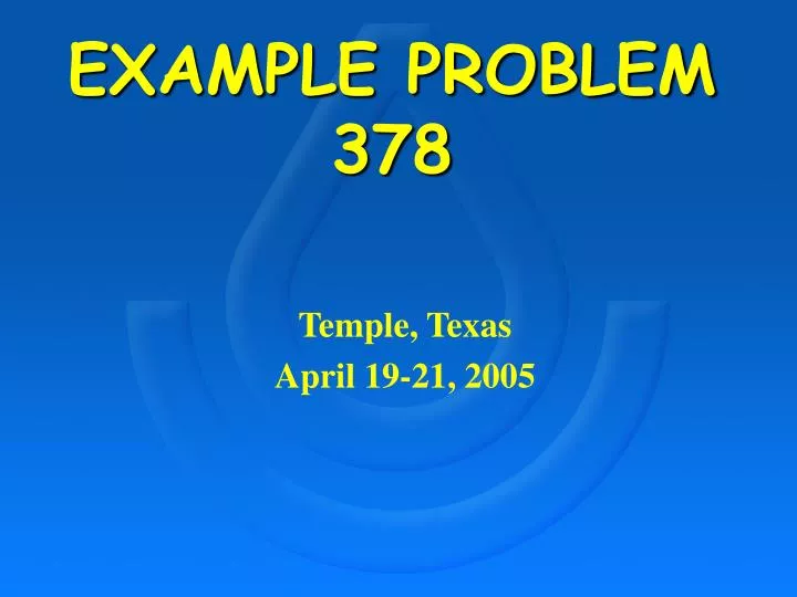 example problem 378