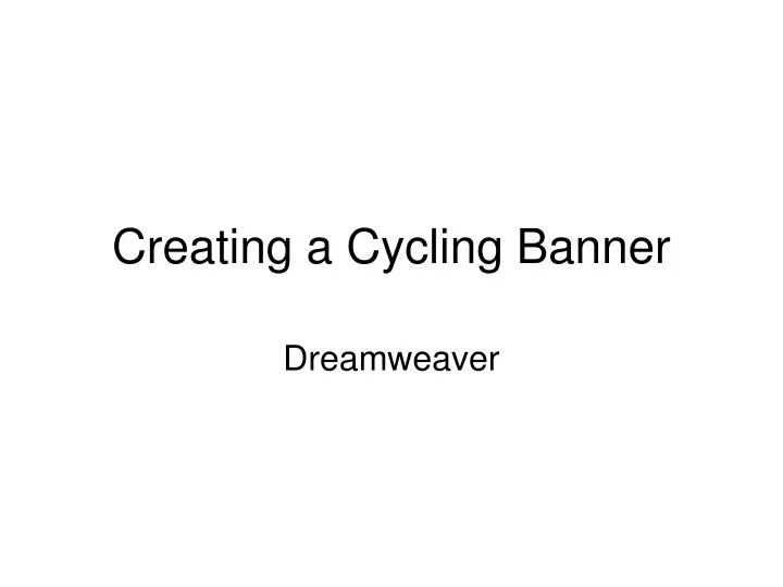 creating a cycling banner
