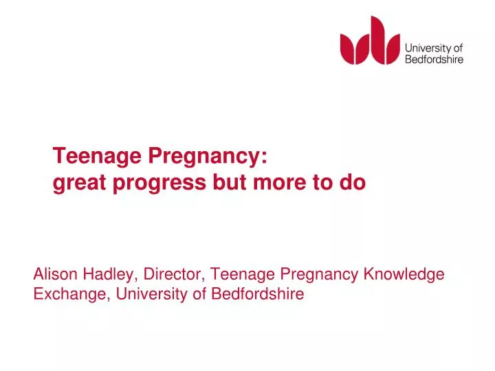 teenage pregnancy great progress but more to do