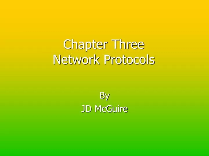 chapter three network protocols