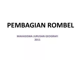 pembagian rombel