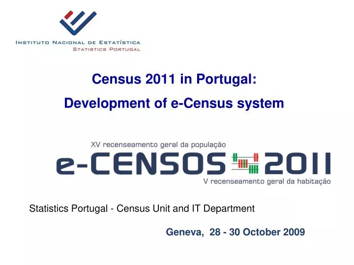 census 2011 in portugal development of e census system