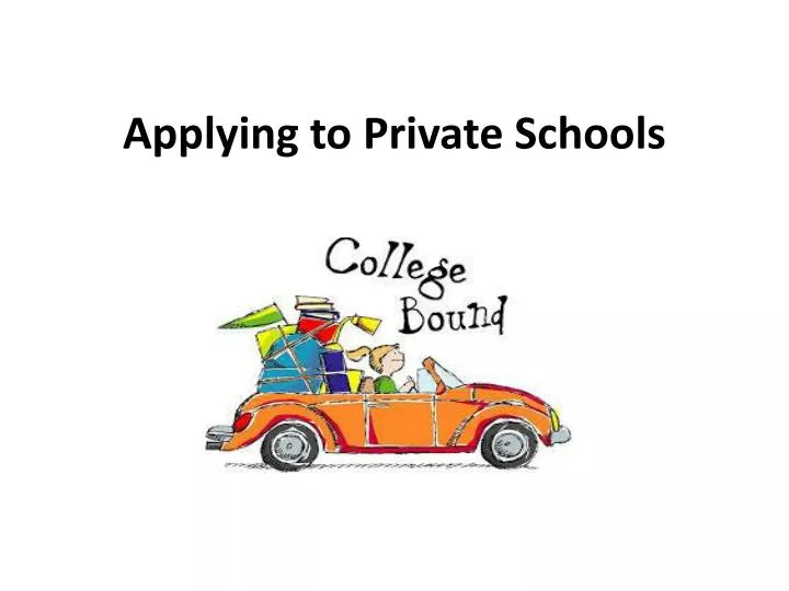 applying to private schools
