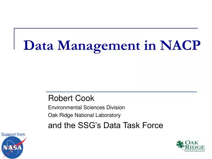 data management in nacp