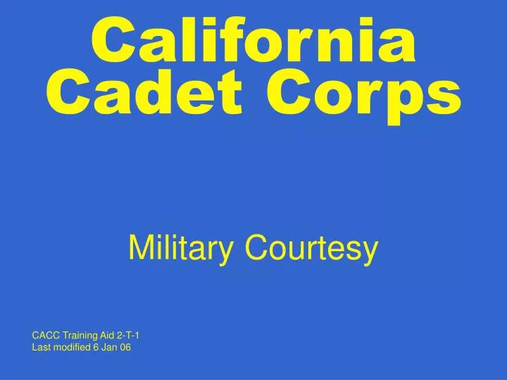 california cadet corps