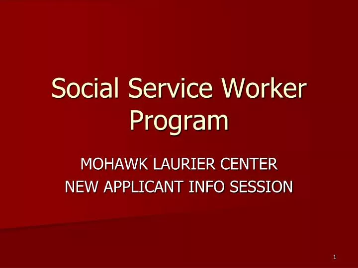 social service worker program