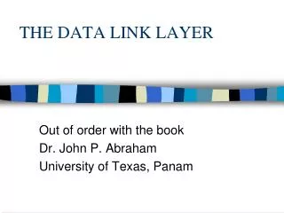 the data link layer