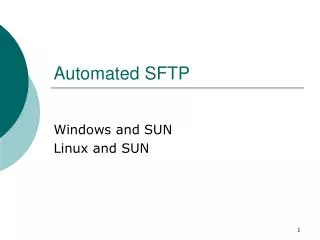 Automated SFTP