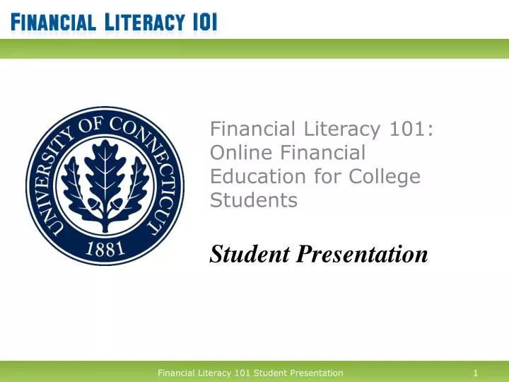 financial literacy 101 online financial education for college students student presentation