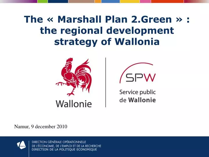 the marshall plan 2 green the regional development strategy of wallonia