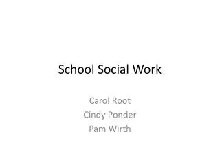 School Social Work