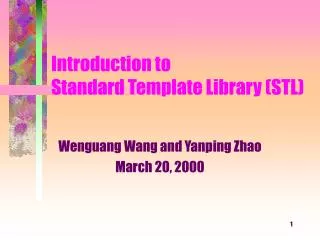 Introduction to Standard Template Library (STL)