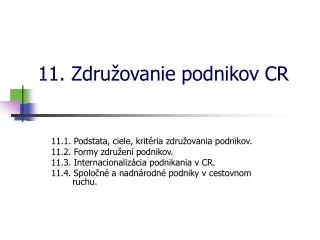 11 zdru ovanie podnikov cr