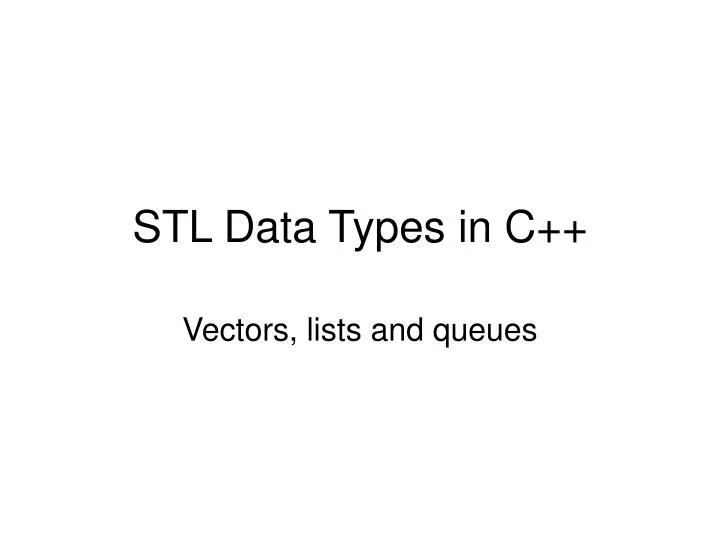 stl data types in c