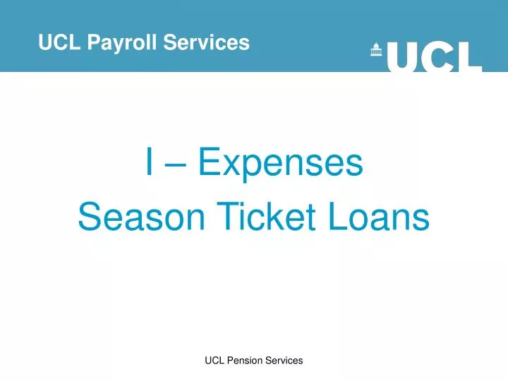 i expenses season ticket loans