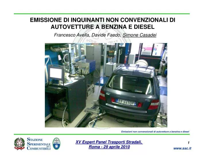 emissione di inquinanti non convenzionali di autovetture a benzina e diesel