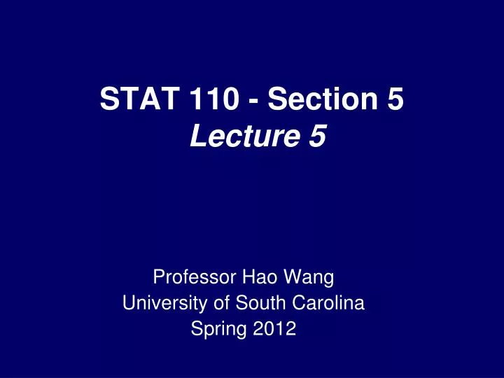 stat 110 section 5 lecture 5