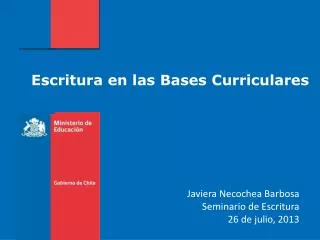 escritura en las bases curriculares