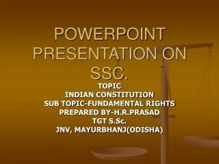 POWERPOINT PRESENTATION ON SSC.