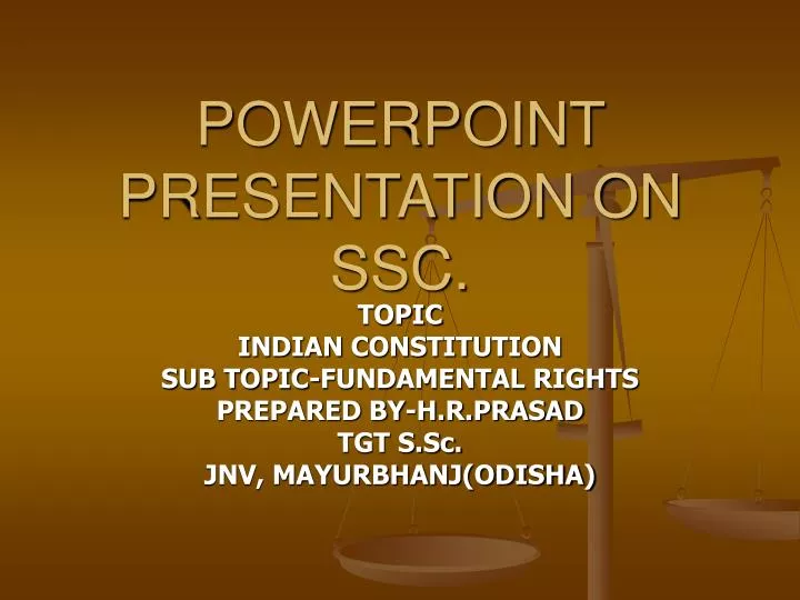 powerpoint presentation on ssc