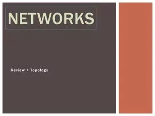 review topology
