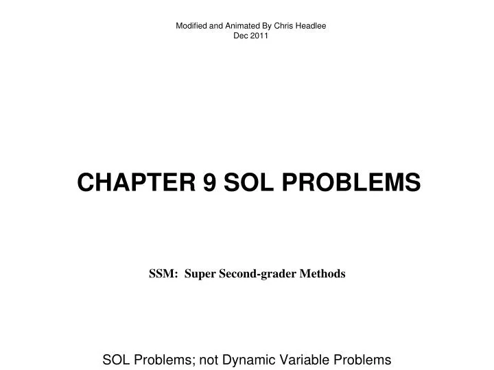 chapter 9 sol problems