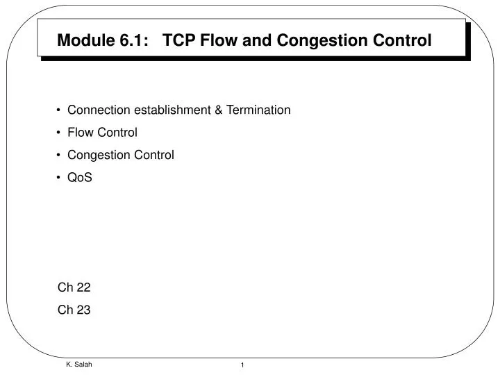 module 6 1 tcp flow and congestion control