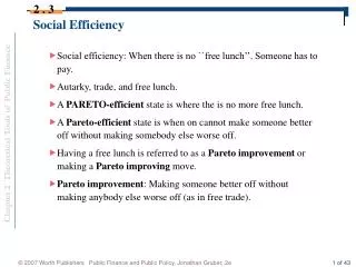Social Efficiency