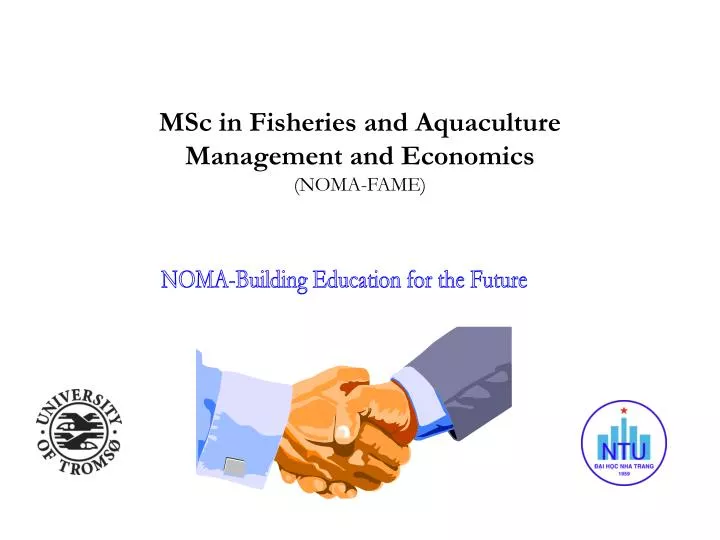 msc in fisheries and aquaculture management and economics noma fame