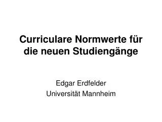 curriculare normwerte f r die neuen studieng nge