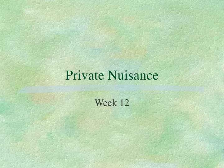 private nuisance