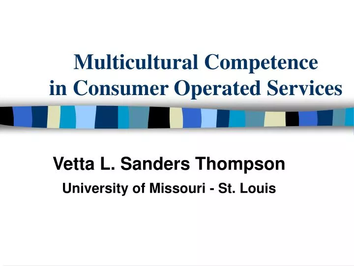 multicultural competence in consumer operated services