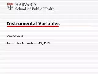 Instrumental Variables