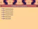 Triangles and Congruence - slide 1