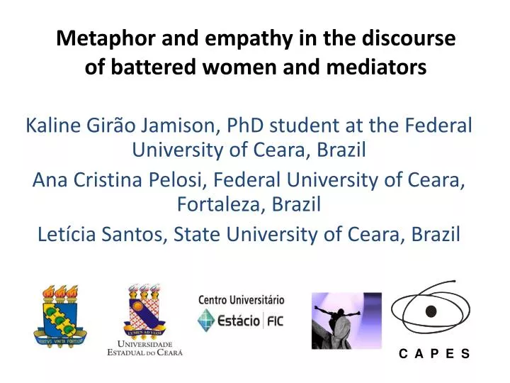 metaphor and empathy in the discourse of battered women and mediators