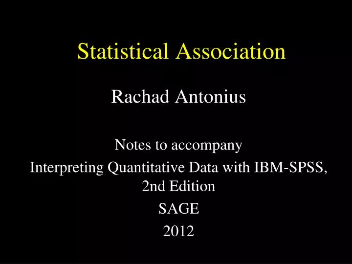 statistical association