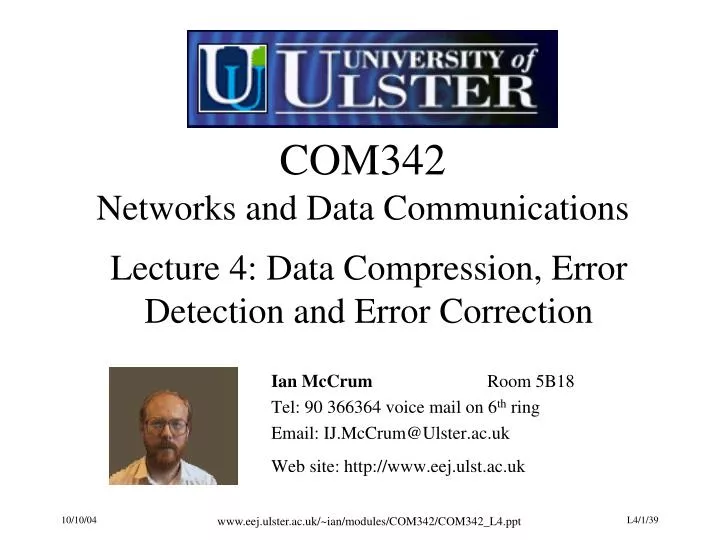 com342 networks and data communications