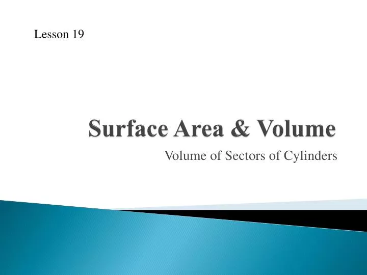 surface area volume